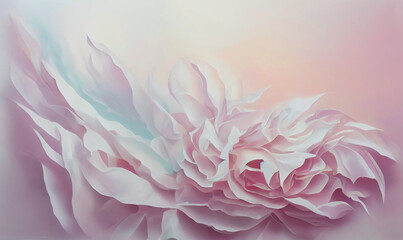 Fototapeta na wymiar Pink floral background texture, soft pastel colors beautiful flower illustration, love of spring, romantic wallpaper