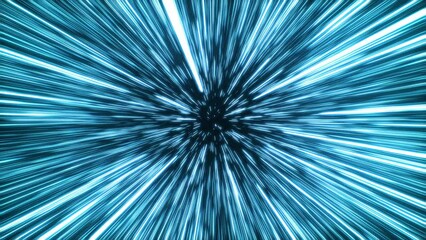 Hyperspace Jump. Flying Through the Universe Lightspeed Tunnel. Acceleration and Slowdown of Abstract Spaceship Like Star Wars Effect. Speed of Light Concept 4k. Frames 145-197 are Loop-able - Powered by Adobe