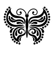 Butterfly print. Isolated on transparent background.