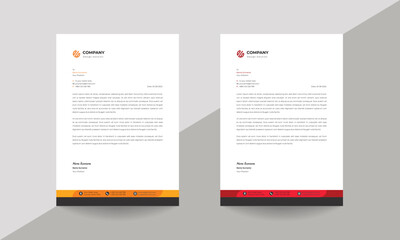 Letterhead modern style abstract elegant minimal clean and corporate company business letterhead 