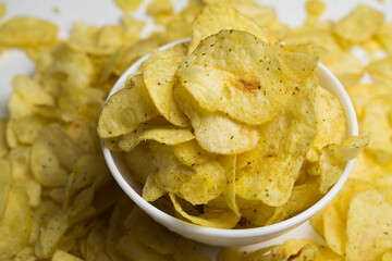 Potato chips with spices