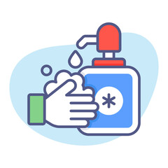 Obraz premium hand washing Modern concepts design, Premium quality vector illustration concept. Vector symbol.