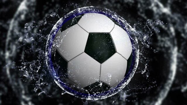 Soccer Balls Animation, Background, Loop, 4k

