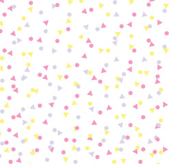 Birthday Party Pattern Background With Confetti