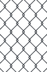 Metallic chain fence. vector illustration