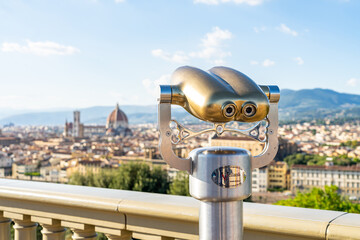 Skyline Florence from Michelangelo Piazzale square, Italy.