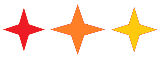 colour stars in white background