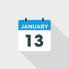 Calendar January Icon Vector Template