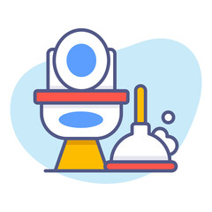 Flush cleaning Modern concepts design, Premium quality vector illustration concept. Vector symbol.