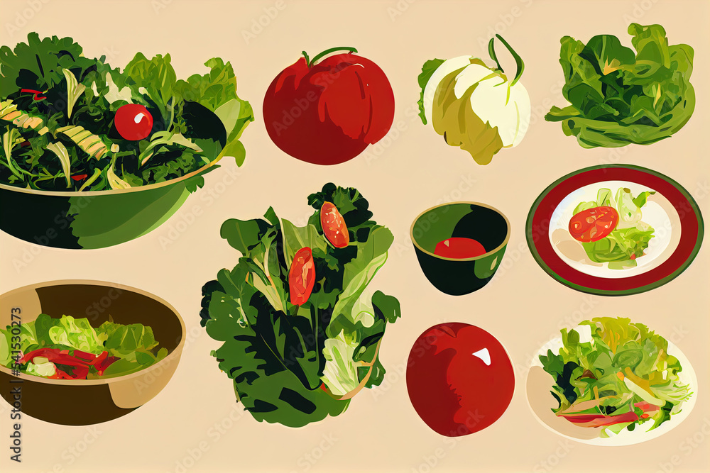 Poster a group of three tomatoes and tomatoes next to tomatoes in the background. generative ai
