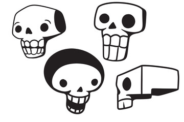 halloween skull with a skull