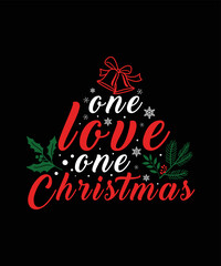Christmas typography t-shirt design