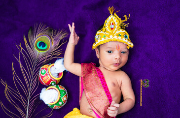little krishna in action indoor shoot from top angle