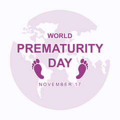 World prematurity day background.