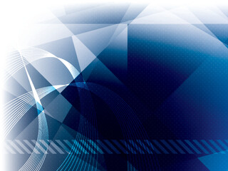 Obraz premium Blue background with rectangles, squares, triangles and lines vector illustration.