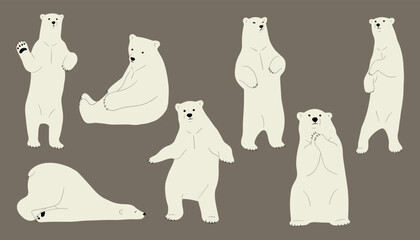 polar bear cute 5, vector illustration