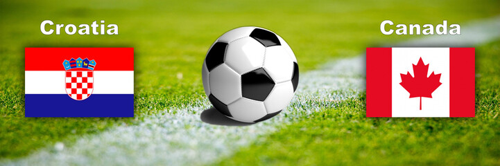 Fototapeta premium Fussballspiel Kroatien vs. Kanada