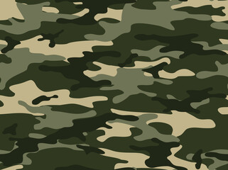 Fototapeta premium Camouflage seamless pattern of spots. Abstract military camo. Modern print on clothes and fabric Vector