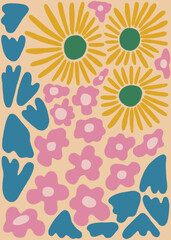Retro Flower Print