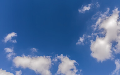 Naklejka na ściany i meble clear blue sky with white clouds