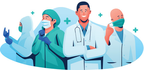 Doctor and Nurses Hospital Medical Team