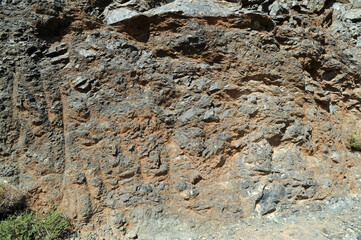 Ophiolites sur le chemin géologique de Goniès près de Gazi en Crète