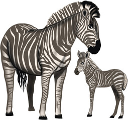 Zebra mom, great design for any purposes. Jungle design.
