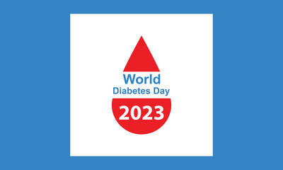 World diabetes day, 14 November, t shirt design, campaign, 2023 template 