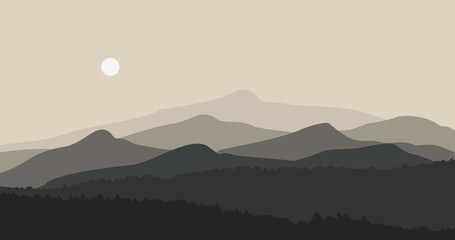 Fototapeta premium gray gradient mountain background
