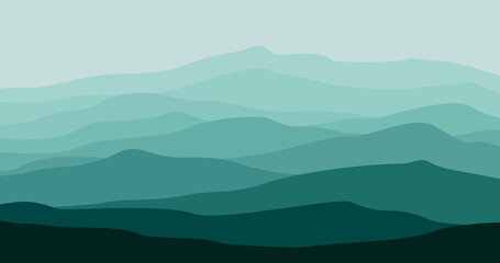 Fototapeta na wymiar blue gradient mountain nature background