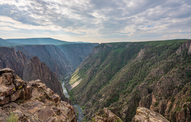 Sunrise at the Black Canyon of the Gunnison National Park, Sunset view