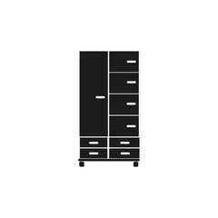 Cupboard icon on isolated background Vector