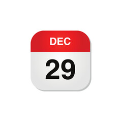 December Calendar Icon Vector Template © waniperih