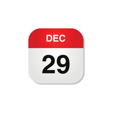 December Calendar Icon Vector Template