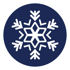 Snowflake. Vector icon with geometrical snowflake. Winter and New Year themes - 541548619