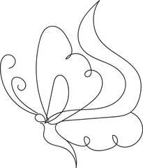 Butterfly line art
