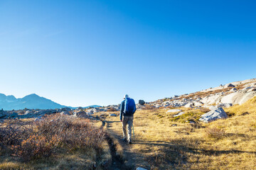 Hike in autumn season