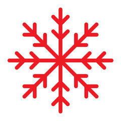 red snowflake on white background