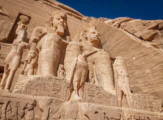 Abu Simbel, a rock in Nubia, two ancient Egyptian temples, the time of Ramses II