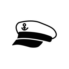 captain hat icon design vector template