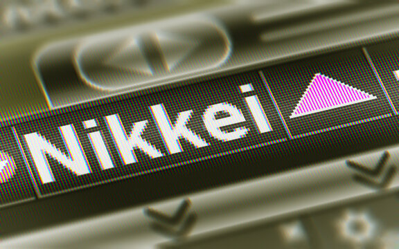 The Nikkei Stock Average. Up. 