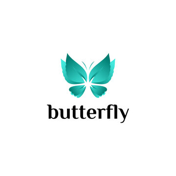 BEAUTY BUTTERFLY ABSTRACT VECTOR LOGO
