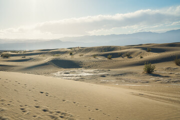 Fototapeta na wymiar Sand dunes in desert, Death Valley, California