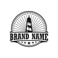 Lighthouse Logo Design Template Inspiration, Vector Illustration.