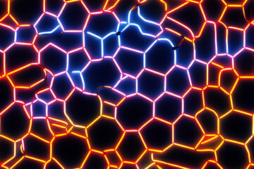 Abstract Neon Pattern inspired by An Argyle Pattern