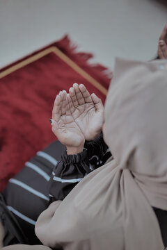 Group of Muslim Women Praying at Home