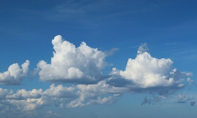 Naklejka na ściany i meble Blue sky with clouds, natural background