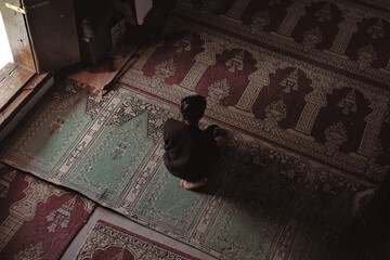Muslim Men Praying at Mosque