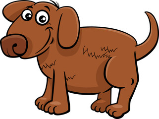 cartoon brown puppy comic animal character