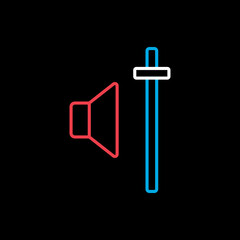 Audio volume slider control vector icon